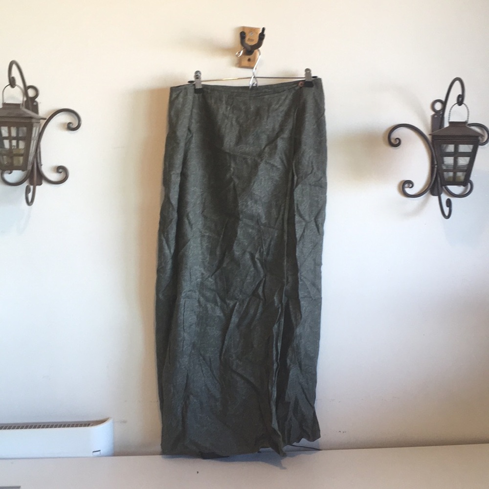 Eddie Bauer Linen Wrap Skirt